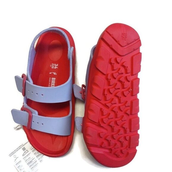 Birkenstock Womens Size 3 EU 34 Mogami Adjustable Sandals Purple Pink NARROW Fit - Picture 9 of 9